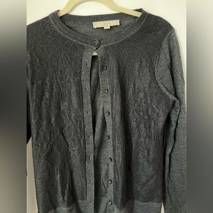 LOFT cardigan - never worn. Cute crochet on the front